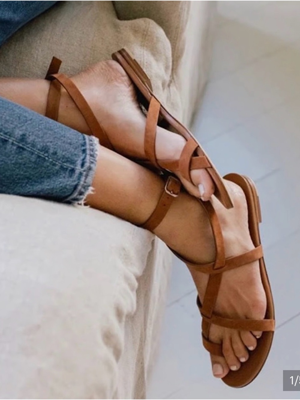 Jenni Kayne Oiled Leather Strappy Sandals